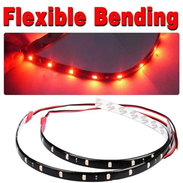 Planet Gates Red-30CM 1PC Waterproof DC 12V Motor LED Strip SMD Underbody Decorative strip Light For Car Motorcycle Beautiful Decorative Soft Lights