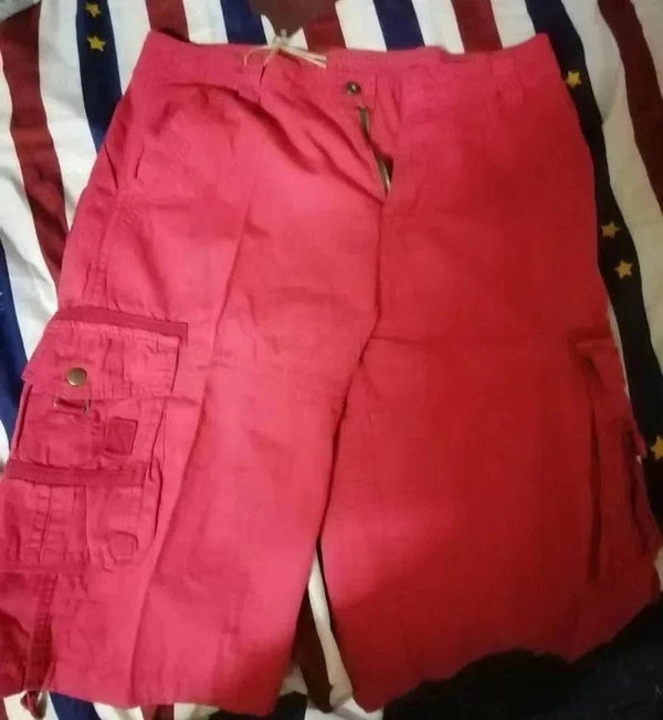 Planet Gates Red / 32 Summer Cargo Shorts Men Cool Camouflage Cotton Casual Mens Short Pants Brand Clothing Comfortable Camo Men Cargo Shorts No Belt