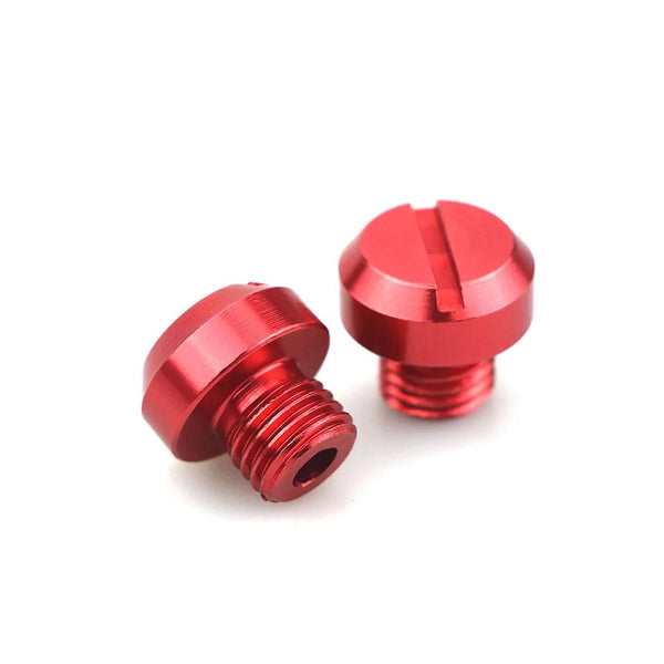 Planet Gates Red 3pcs Orange Motorcycle M10*1.25 CNC Mirrors Hole Plug Screws Cover Caps Thread Adapter Bolts For KTM DUKE RC 125 390 200 250 690