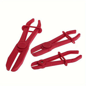 Planet Gates Red 3pcs/set Nylon Hose Clamp Tool Set, Brake Fuel Water Tools Hose Plier Pliers Tool Clamp Car Repair Free Line Hands O9H5