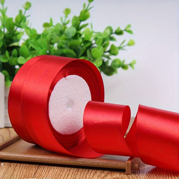 Planet Gates Red / 4 Cm 40mm Silk Satin Ribbon for Crafts Handmade DIY Gift Wrap Party Wedding Decorative Bouquets Cake Decor Material Short Eye Catching