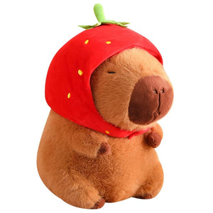 Planet Gates Red / 45cm Cute Capybara Plush Toy Stuffed Animals Capybara with Turtle Backpack Soft Doll Kids Toys Birthday Christmas Gift