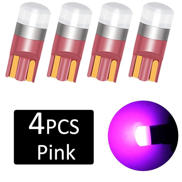 Planet Gates Red 4PCS 4 Pcs Super Bright T10 LED W5W Car dome Light Auto Clearance Reading Lamp 12 Vehicle Door Bulb Accessories White  red blue 6000K