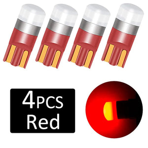 Planet Gates Red 4PCS 4 Pcs Super Bright T10 LED W5W Car dome Light Auto Clearance Reading Lamp 12 Vehicle Door Bulb Accessories White  red blue 6000K