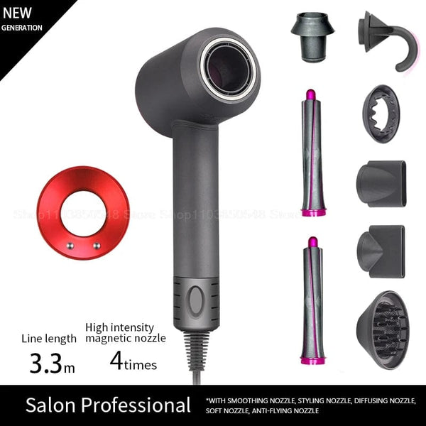 Planet Gates Red 5 Parts 3.3m / AU Super Hair Dryer 220V Leafless Hair dryer Personal Hair Care Styling Negative Ion Tool Constant Anion Electric Hair Dryers