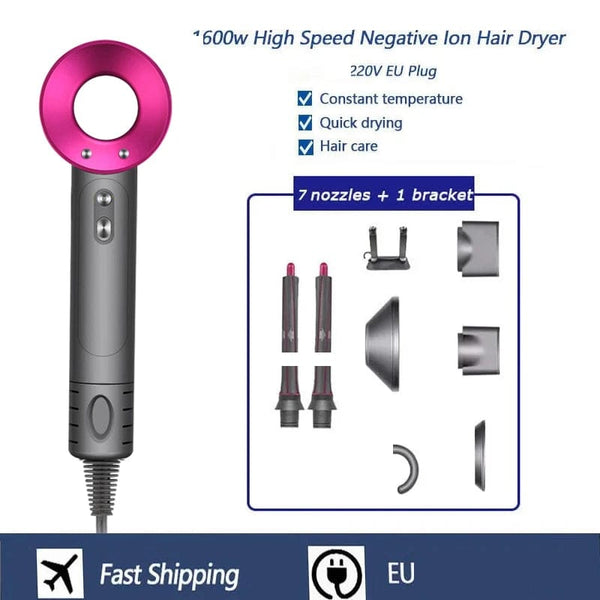 Planet Gates Red 5 Parts 3.3m / AU Super Hair Dryer 220V Leafless Hair dryer Personal Hair Care Styling Negative Ion Tool Constant Anion Electric Hair Dryers