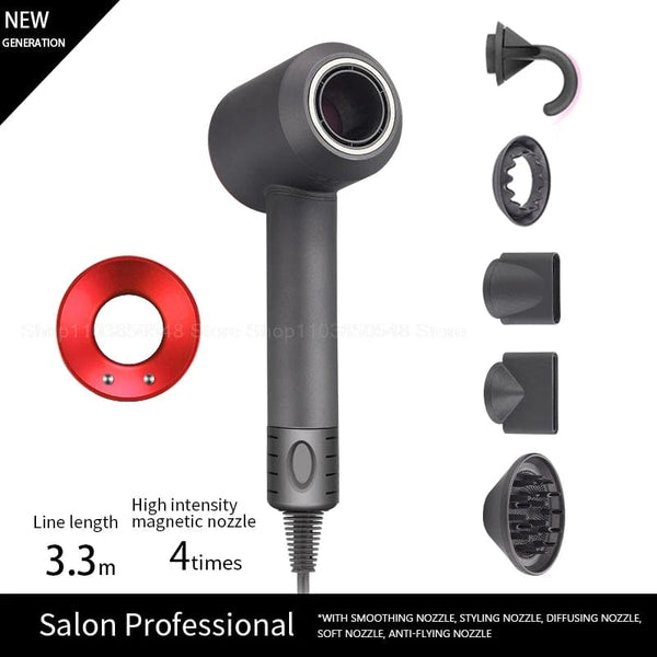Planet Gates Red 5 Parts 3.3m / AU Super Professional Hair Dryer Personal Hair Care Styling Negative ion Salon Tool Constant Anion Electric Leafless Hair Dryers