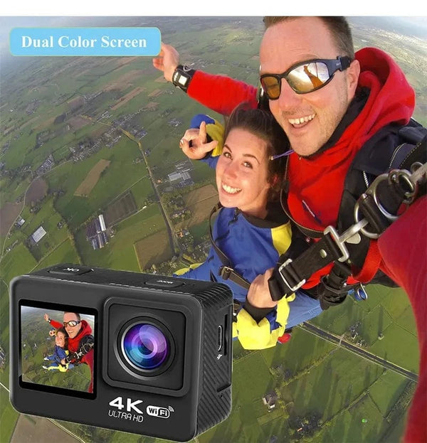 Planet Gates Red / 64GB Ultra HD 4K Original Action Camera 30FPS WiFi 170D Diving Underwater Waterproof Helmet Vedio Remote Control Mini Sport Cam DV