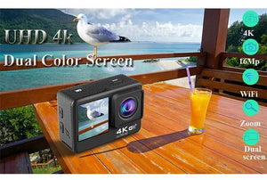 Planet Gates Red / 64GB Ultra HD 4K Original Action Camera 30FPS WiFi 170D Diving Underwater Waterproof Helmet Vedio Remote Control Mini Sport Cam DV