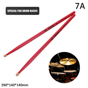 Planet Gates Red 7A 1 Pair 5A/7A Drumsticks Mallets Jazz Drum Sticks Percussion Consistent Weight and Pitch American Hickory Classic Drum Sticks