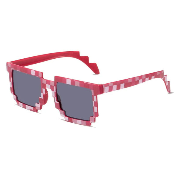 Planet Gates Red 9 colors Fashion Sunglasses Kids cos play action Game Toy Minecrafter Square Glasses with EVA case   gift  beach toys vacation
