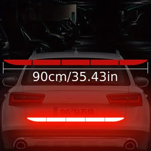 Planet Gates Red 90cm/35.43in Reflective Car Decal Safety Warning Reflector Tape Car Stickers Anti Collision Warning Reflector Sticker Auto Accessories