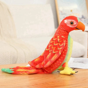 Planet Gates red / about 70x35cm 50/70cm Cute Lifelike Parrot Plush Stuffed Animal Toy Soft Kawaii Simulation Bird Dolls for Children Girls Baby Birthday Gift