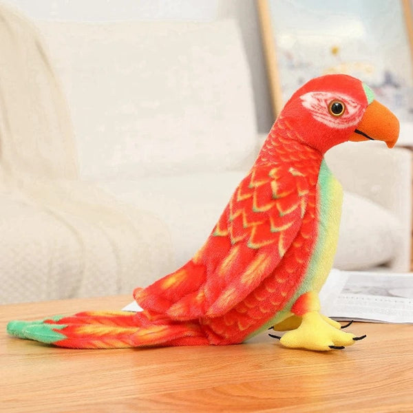Planet Gates red / about 70x35cm 50/70cm Cute Lifelike Parrot Plush Stuffed Animal Toy Soft Kawaii Simulation Bird Dolls for Children Girls Baby Birthday Gift
