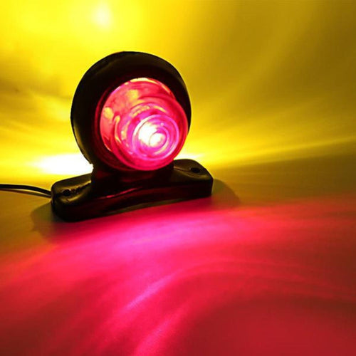 Planet Gates Red&Amber / 10pcs 10pcs 12-24V Double-sided Car Truck Side Marker Light Red Amber Blinker Turn Signal Indicator Lamp For Trailer Lorry Caravan