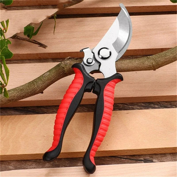 Planet Gates Red and Black Pruner Garden Scissors Professional Sharp Bypass Pruning Shears Tree Trimmers Secateurs Hand Clippers For Garden Beak Scissors