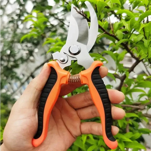 Planet Gates Red and Black Pruner Garden Scissors Professional Sharp Bypass Pruning Shears Tree Trimmers Secateurs Hand Clippers For Garden Beak Scissors