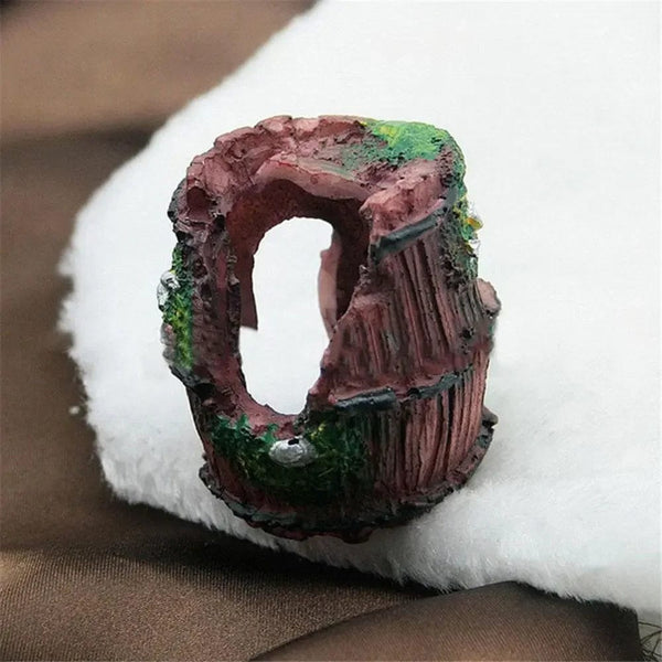 Planet Gates Red Aquarium Equipment Accessory Glass Fish Tank Landscaping Decoration Resin Crafts Artificial Antique Barrels Fish Tank Decoration
