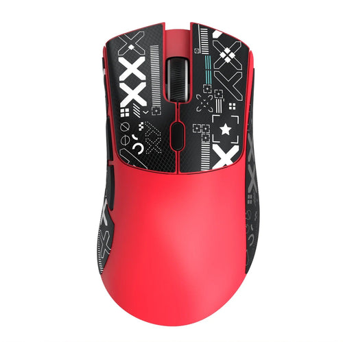 Planet Gates Red Attack Shark R1 1000Hz Bluetooth Mouse,18000dpi,PAW3311,Tri-mode Connection, Macro Gaming Mouse