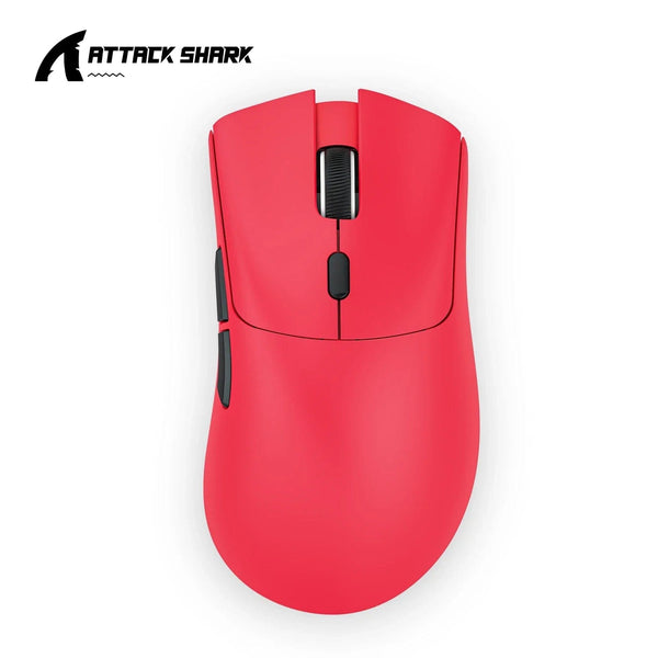 Planet Gates Red Attack Shark R1 18000dpi Wireless Mouse, 1000Hz, Tri-mode Connection, PAW3311,Macro Gaming Mouse