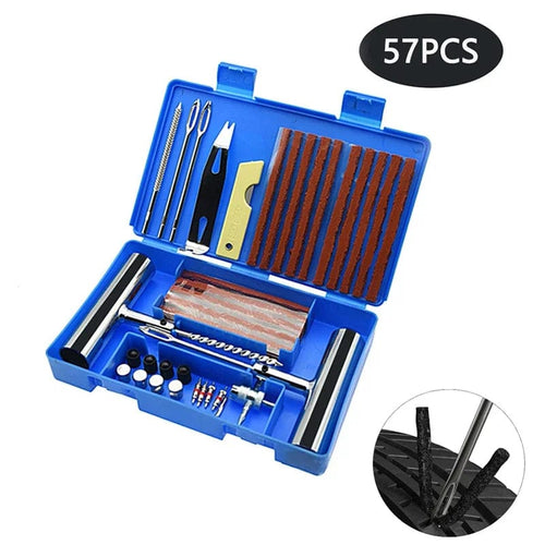 Planet Gates Red Auto Tire Repair Set Puncture Repair Tools Car Van Motorcycle Bike Emergency Heavy D Uty Tubeless Tire Repair Rivet Set