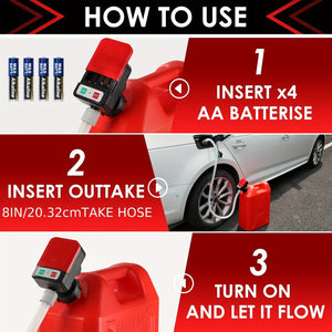 Planet Gates Red Automotive Nozzle Series Battery-powered Fuel Pump Compact Portable