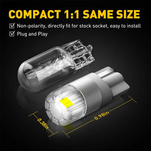 Planet Gates Red AUXITO 2Pcs 360 Degree Lighting Canbus T10 Lamps W5W LED Bulb 196 3030SMD Car Parking Position Side Marker Auto Interior Light