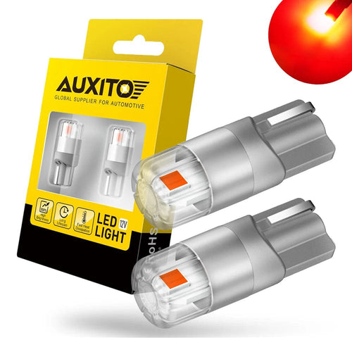 Planet Gates Red AUXITO 2Pcs 360 Degree Lighting Canbus T10 Lamps W5W LED Bulb 196 3030SMD Car Parking Position Side Marker Auto Interior Light