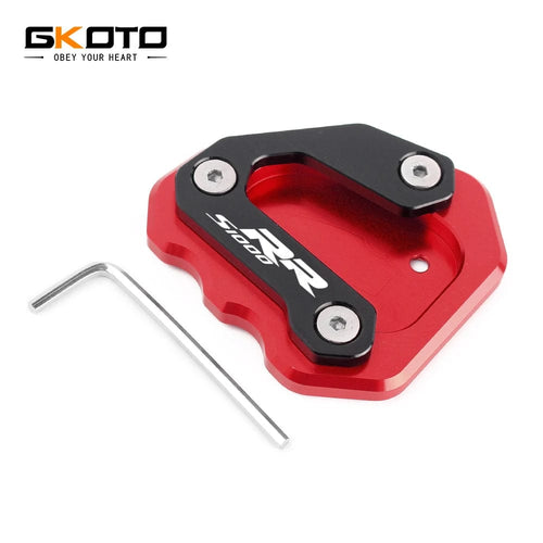 Planet Gates red black For BMW S1000RR S1000 RR 2009-2018 Motorcycle  Accessories CNC Aluminum Kickstand Side Stand Extension Enlarger Plate Pad