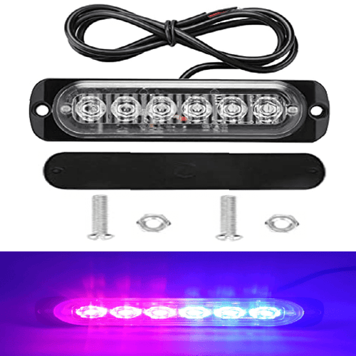 Planet Gates Red Blue / 1pc New 6 LED Emergency Strobe Lights Red Blue Strobe Warning Flashing Car Light Caution Hazard Lighting Bar For Cars Truck