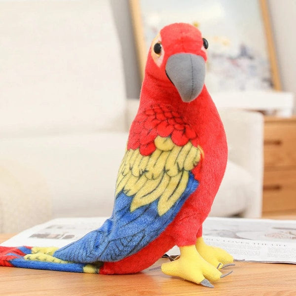 Planet Gates red blue / about 70x35cm 50/70cm Cute Lifelike Parrot Plush Stuffed Animal Toy Soft Kawaii Simulation Bird Dolls for Children Girls Baby Birthday Gift