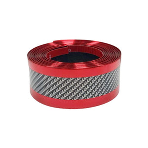 Planet Gates Red Car Door Sill Protection Strip, Carbon Fiber Style Car Body, Rearview Mirrors, Bumper, Anti-scratch Protection Stickers, Auto Decoration Accessories