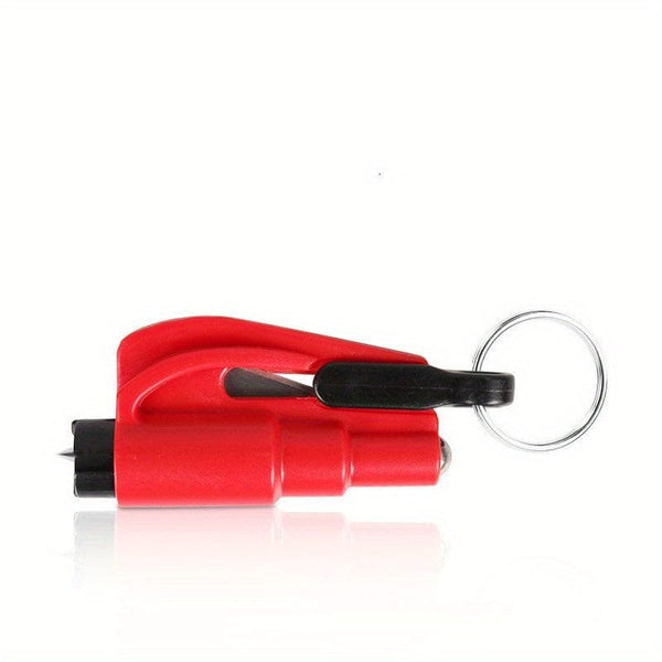 Planet Gates Red Car Keychain Hammer Three-in-one Car Window Breaking Hammer Multifunctional Emergency Escape Hammer Mini Window Breaker
