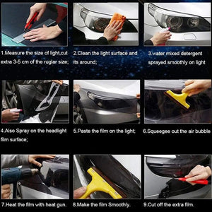 Planet Gates Red Car Light Headlight Taillight Tint Vinyl Film Sticker Sheet Fog Light Rear Lamp Matt Smoke Film 60/150cmx30CM
