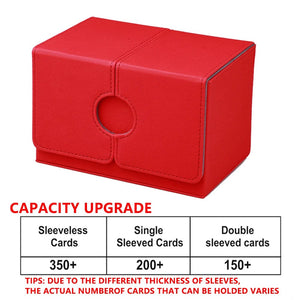 Planet Gates Red Card Case Card Box Magic TCG Mid Large Deck Case Solid Color Storage Box Top Side-Loading Christmas Toy Game Collection Cards