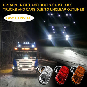 Planet Gates Red / CHINA 2 Pcs Durable Led Side Marker Lights for Trailer Trucks Caravan Side Clearance Marker Light Lamp Led Lorry Amber Red White