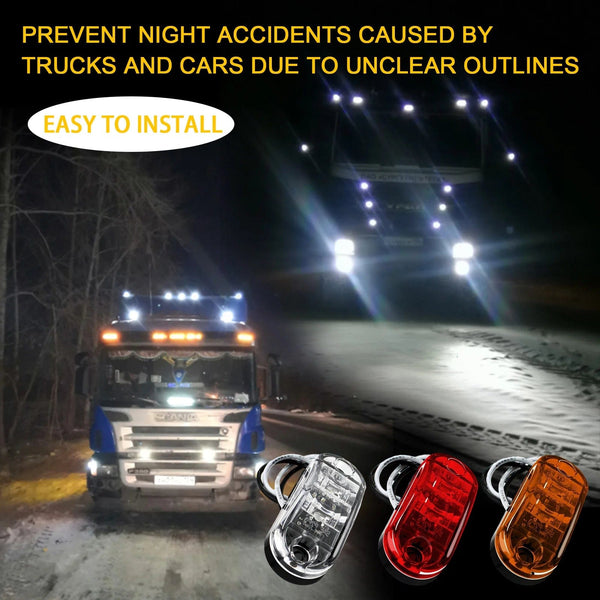 Planet Gates Red / CHINA 2 Pcs Durable Led Side Marker Lights for Trailer Trucks Caravan Side Clearance Marker Light Lamp Led Lorry Amber Red White