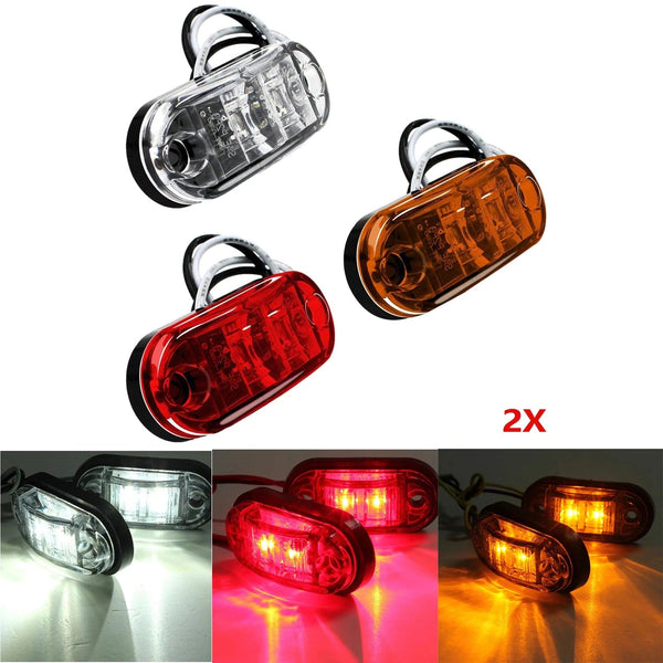 Planet Gates Red / CHINA 2 Pcs Durable Led Side Marker Lights for Trailer Trucks Caravan Side Clearance Marker Light Lamp Led Lorry Amber Red White