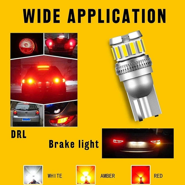 Planet Gates Red / CHINA 2PCS T10 W5W LED Bulbs Red Canbus 194 168 LED Clearance Yellow Light Car Interior Reading Door Trunk License Plate Lamp 6500K