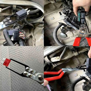 Planet Gates RED / China Universal Auto Relay Disassembly Clamp Fuse Puller Relay Fuse Pliers Relay Puller Relay Remover Plier Auto And 9" Tool