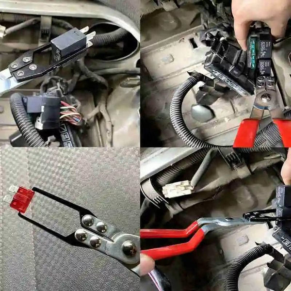 Planet Gates RED / China Universal Auto Relay Disassembly Clamp Fuse Puller Relay Fuse Pliers Relay Puller Relay Remover Plier Auto And 9" Tool