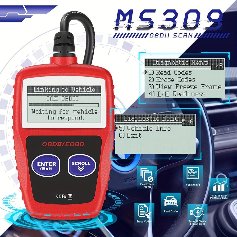 Classic Enhanced Universal OBD2 Scanner Car Engine Fault Code Reader,