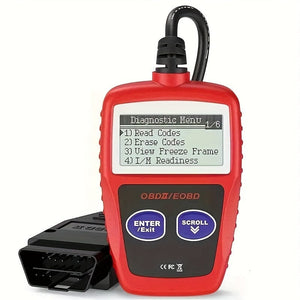 Planet Gates Red Classic Enhanced Universal OBD2 Scanner Car Engine Fault Code Reader, Check Engine Light And Emission Monitor Status, OBDII CAN Diagnostic Scan Tool