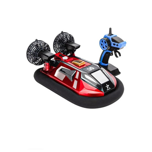 Planet Gates Red / CN Amphibous Dual Motor RC Boat Toys 2.4G Over Distance Prompt Cooling Device Backward Function Wireless Remote Control Hovercraft