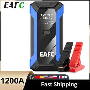 Planet Gates Red / CZECH REPUBLIC 12V Car Jump Starter 1200A Output Portable Emergency Start-up Charger Petrol Car Power Bank Booster Battery Starting Device