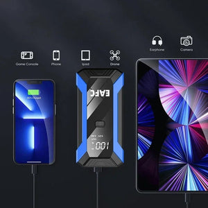 Planet Gates Red / CZECH REPUBLIC 12V Car Jump Starter 1200A Output Portable Emergency Start-up Charger Petrol Car Power Bank Booster Battery Starting Device