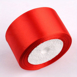 Planet Gates Red / Diameter 40mm 1 Roll, 22meters 4cm Silk Satin Ribbons Crafts Bow Handmade Gift Wrap Party Wedding Christmas Decorations, Ribbons For Bouquets, Craft Supplies, Fabric, Handmade Wedding Bouquets Material, Gift Packaging Materials,