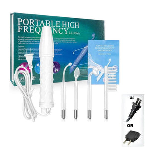 Planet Gates Red Facial Galvanic High Frequency Facial Therapy Wand For Hair Growth 4 In 1 Acne Removal Skin Care Glass Tube Facial Beauty Tools