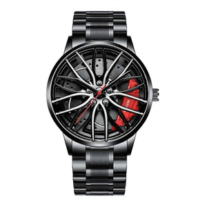 Planet Gates Red Fashion Men Sports Watches 3d Car Wheel Stainless Steel Band Wrist Watch Men's Quartz Watch Men's Watches