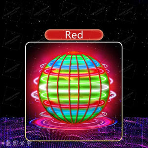 Planet Gates Red Flying Ball Suspension Color LED Automatic Boomerang Ball Black Tech Magic Ball Flying Toys Gyroscopic Anti-Gravity For Children